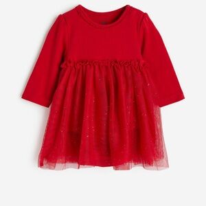 Bodysuit dress with tulle skirt